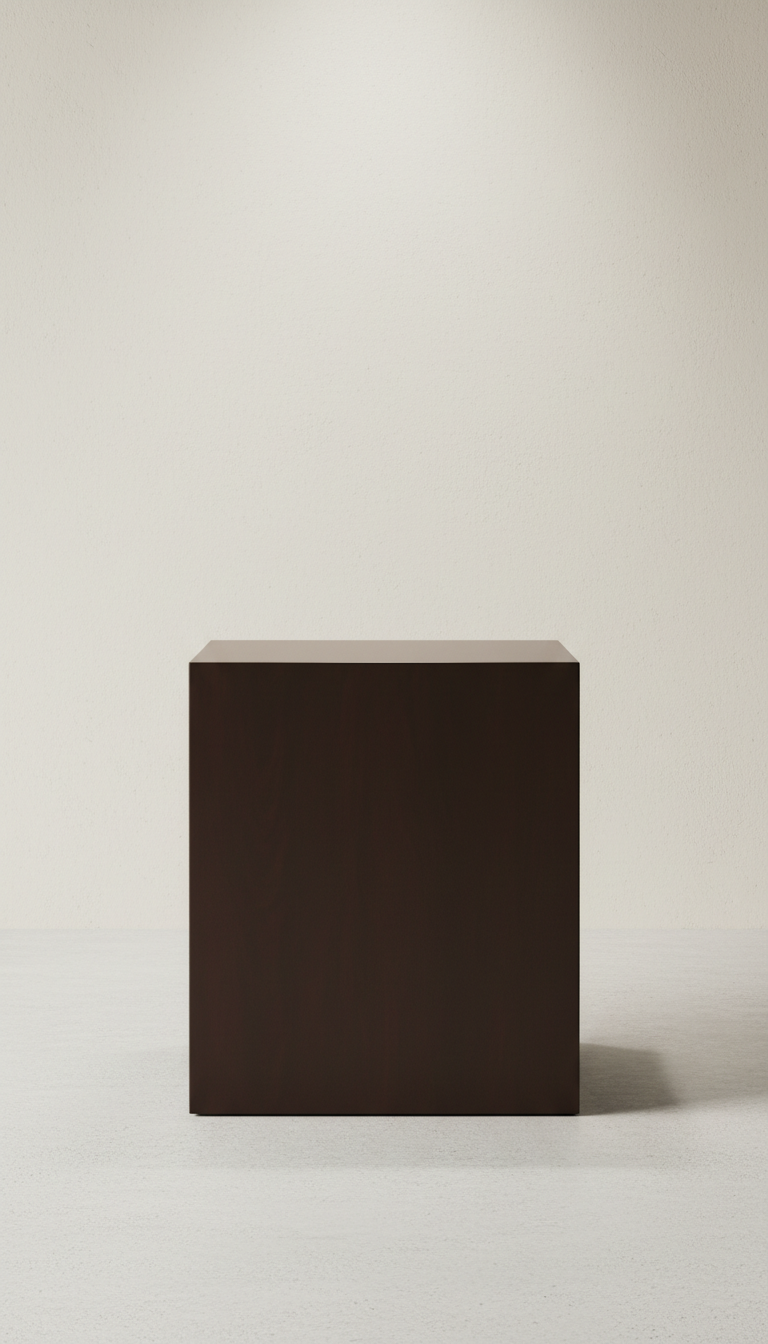 Mesa lateral minimalista espresso profundo